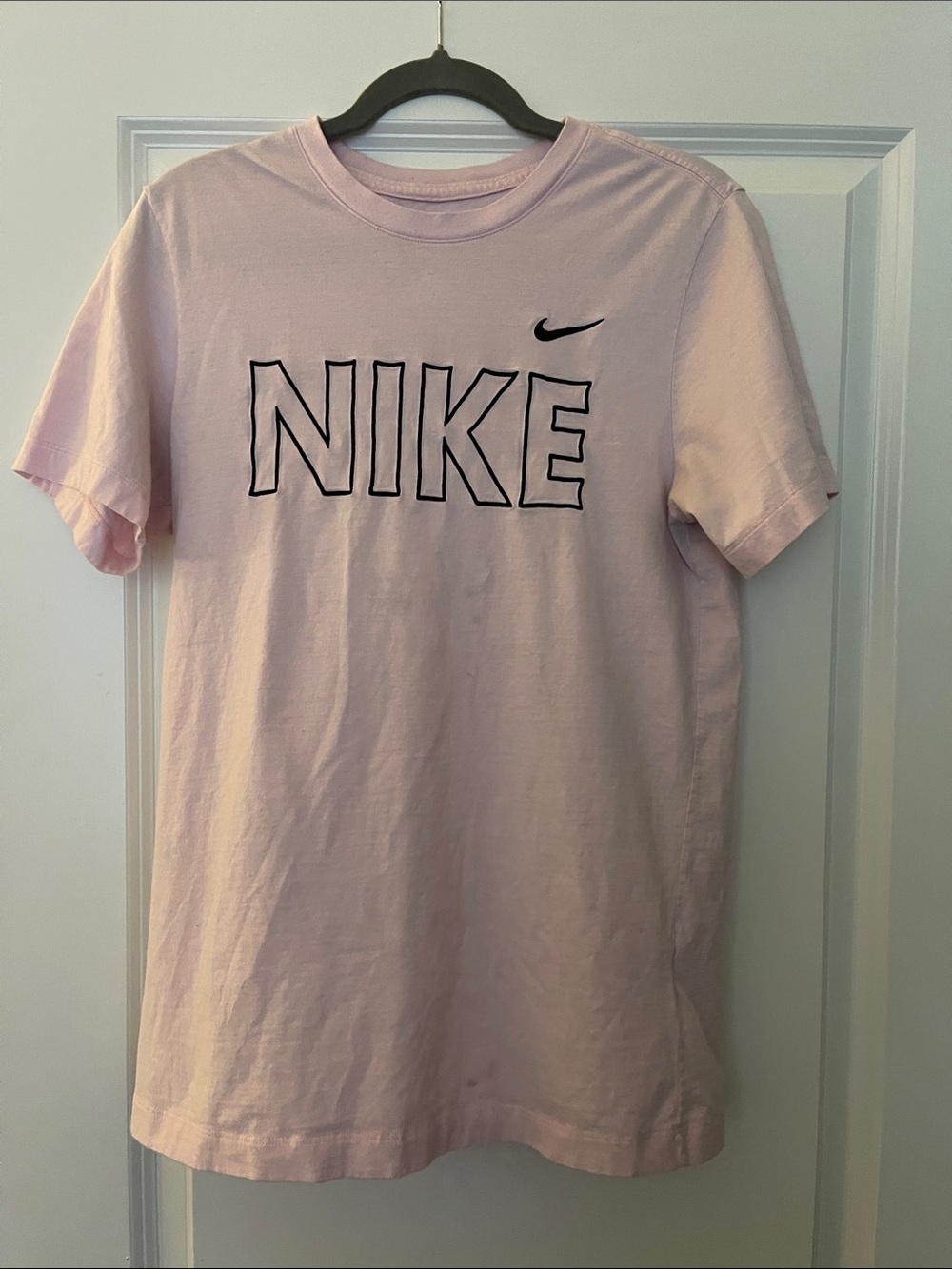 Nike Mens Light Pink Logo Short-Sleeve Tee